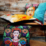 Mexican Painter Pillow Case, Frida Floral Decorative Cushion, Mexican Painter Art Garden Country Mexico Muertes Cushion Cover