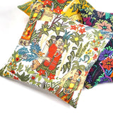 Mexican Painter Pillow Case, Frida Floral Decorative Cushion, Mexican Painter Art Garden Country Mexico Muertes Cushion Cover
