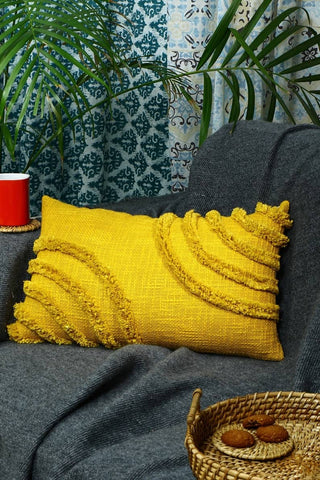 Tassels Linen Cushion Cover 30*50cm Beige Pillow Cover Handmade Boho rustic decor cream Moroccan Cushions Hand Tufted Cushion Lumbar Pillow