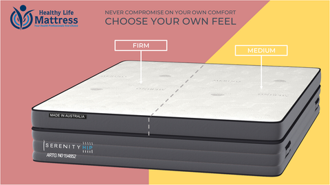 Serenity King Split Feel Mattress – One Side Firm / Other Side Medium