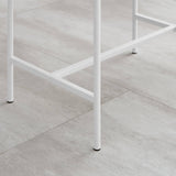 Lucia Slender Fluted Bedside Tabel In White