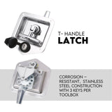 Under Tray Tool Box Underbody Pair Set 750mm Aluminium