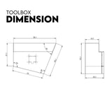Under Tray Tool Box Underbody Pair Set 600mm Aluminium