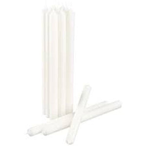 100 wholesale pack white wax 20cm taper church house vigil candleabra candle 2CM WIDE