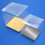 50 Pack of  12cm Square Cube Box - Large Bomboniere Exhibition Gift Product Showcase Clear Plastic Shop Display Storage Packaging Box
