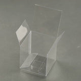 50 Pack of 8x8x10cm Clear PVC Plastic Folding Packaging Small rectangle/square Boxes for Wedding Jewelry Gift Party Favor Model Candy Chocolate Soap Box