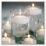 50 Pack of 6 Hour White Floating Candles - 5.8cm diameter - wedding party decoration
