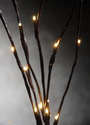 5 Sets of LED Light Bunch Stem - Warm White BATTERY fairy lights - 50cm high 20 bulbs/petals