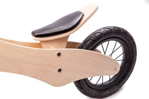 Wooden Balance Bike for Kids Toddler Child 2-6 yr Training Ride Bike Natural Wood with Hand  grip rubber tyres spoke wheels