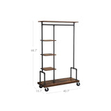 VASAGLE Clothing Garment Rack on Wheels