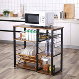 VASAGLE Kitchen Storage Shelves with Wire Basket and 6 S-Hooks