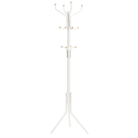SONGMICS Metal Coat Rack Creamy White