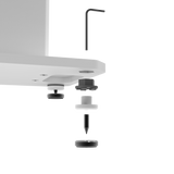 Kanto SX22W 22" Tall Fillable Speaker Stands with Isolation Feet - Pair, White