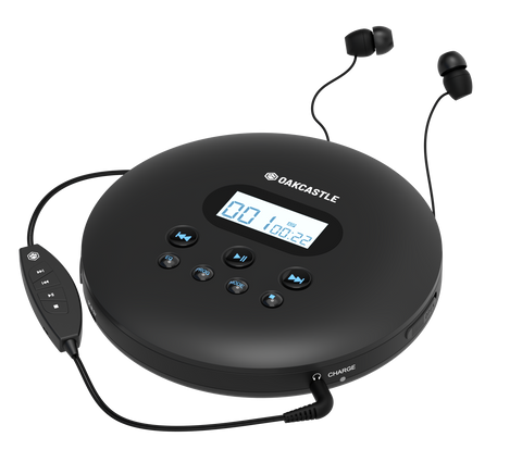 Majority Oakcastle CD100 Bluetooth Portable CD Player - Black