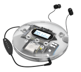 Majority Oakcastle CD100 Bluetooth Portable CD Player - Clear
