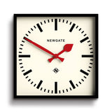 Newgate Number Five Wall Clock Black Red Hands