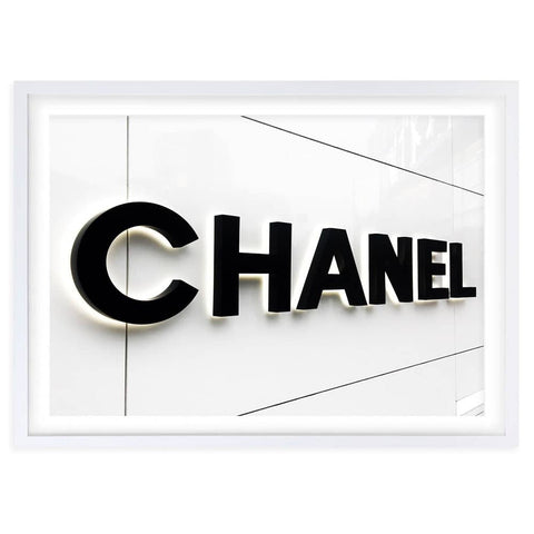 Wall Art's Chanel Sign Large 105cm x 81cm Framed A1 Art Print
