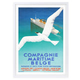 Wall Art's Compagnie Maritime Belge Large 105cm x 81cm Framed A1 Art Print