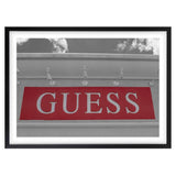 Wall Art's Guess Sign Large 105cm x 81cm Framed A1 Art Print