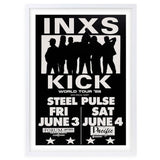 Wall Art's Inxs - Kick World Tour - 1988 Large 105cm x 81cm Framed A1 Art Print