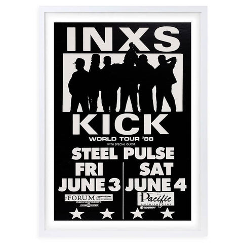 Wall Art's Inxs - Kick World Tour - 1988 Large 105cm x 81cm Framed A1 Art Print