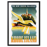 Wall Art's Rhode Island New Haven Railroad Large 105cm x 81cm Framed A1 Art Print