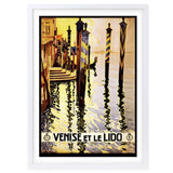 Wall Art's Venise Et Le Lido Large 105cm x 81cm Framed A1 Art Print