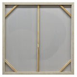 100X100cm Martian Geometrics Light Wood Framed Hand Painted Canvas Wall Art