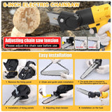 7in1 Multi-function Rechargeable Li-ion Electric Machine Set Electric Hammer Drill Chainsaw Conversion Tool Set Power Tool Kit