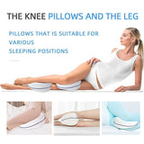 Leg Knee Support Pillow, Orthopedic Memory Foam Wedge Contour Pillow for Thighs, Leg Pillow for Back Hip Legs Knee Support Wedge and Pressure Relief, Washable Cover
