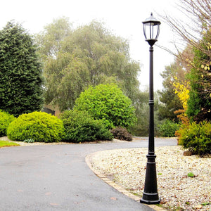 Solar Garden Light Post - Black