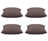 Pack of 4 Elements Stone Brown Solid Base Colour Square Cushion Covers