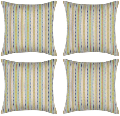 Pack of 4 Finn Yellow Multicoloured Retro Cushion Cover