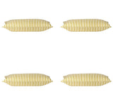 Pack of 4 Dandi Mustard Yellow & White Rectangle Cushion Covers