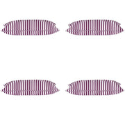 Pack of 4 Dandi Fuchsia Plum Purple & White Rectangle Cushion Covers