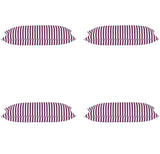 Pack of 4 Dandi Fuchsia Plum Purple & White Rectangle Cushion Covers