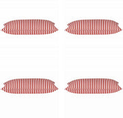 Pack of 4 Dandi Red & White Rectangle Cushion Covers