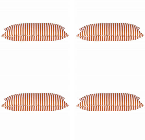Pack of 4 Dandi Orange & White Rectangle Cushion Covers
