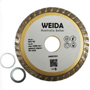 2x Diamond Cutting Disc 105mm 2.0*7.0mm Dry Wet Turbo 22.3 Saw Blade Wheel 4.0