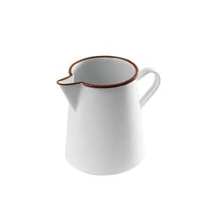 Enam Pitcher 1Lt Premium White w Red Rim