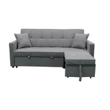 Hartford Sofa Bed - Multi-Functional Set W/ Pullout Chaise - Light Grey