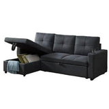 Georgia Sofa Bed Couch Lounge Modular Corner 3 Seat Rev - Charcoal