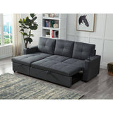 Georgia Sofa Bed Couch Lounge Modular Corner 3 Seat Rev - Charcoal