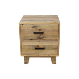 4 Pieces Bedroom Suite King Size in Solid Wood Antique Design Light Brown Bed, Bedside Table & Tallboy