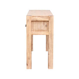 Hall Table 2 Storage Drawers Solid Acacia Wooden Frame Hallway in Oak Color