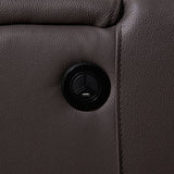 Corner Sofa Square Wedge Finest Genuine Leather Grey Electric Recliner Storage Drawer with 2x Cup Holders Lounge Set for Living Room