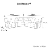 Round Corner Genuine Leather Dark Brown Electric Recliner with 2x Cup Holders Lounge Set for Living Room