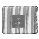 Cove TEXTURED CHARCOAL QUILT COVER SET - QUEEN