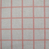 Cotton Grid Checks Oblong Table Cloth Coral 150 x 230cm