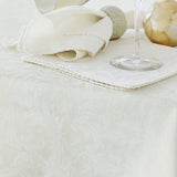 Damask Embossed Tablecloth 180 x 180 cm Bright White (aka Gardenia or Marshmallow)